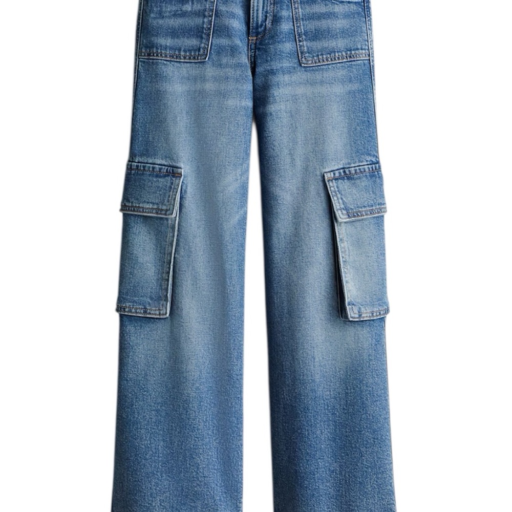 Kids Blue Cargo Jeans
